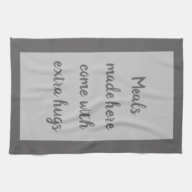 Holzkohle - weiß geschirrtuch (Horizontal)