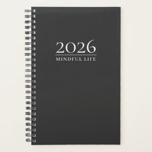 Holzkohlegrau 2026 Planer Benutzerdefinierte Ini