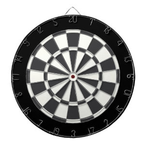 Holzkohlegrau Schwarz und Weiß Dartscheibe