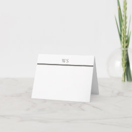 Holzkohlegraue Balken-Monogramm-Elegante gefaltete