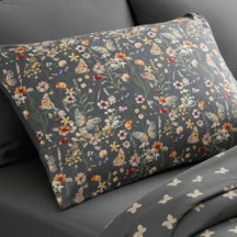 Holzkohlegraue Boho-Wildblumen