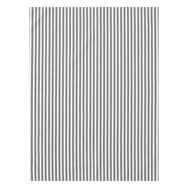 Holzkohlen-Grauund Weißcabana-Streifen Tischdecke (Vorderseite)