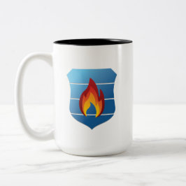 Holzkohlen-Tasse (nur Logo) Zweifarbige Tasse