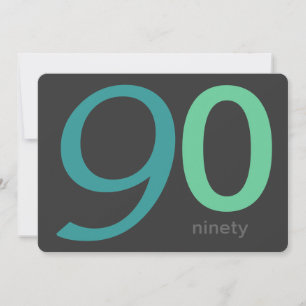 Holzkohlen-und Blau-Gewohnheits-90. Einladung