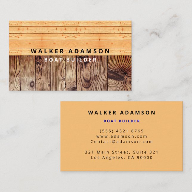 Holzkörbe - Beruflich Visitenkarte (Vorne/Hinten)