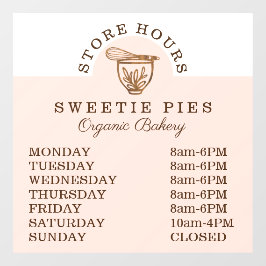 Holzkornbäckerei Stand Mixer Geschäftszeiten Fensteraufkleber