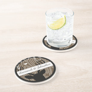 Holzkörnchen Save the Date Untersetzer