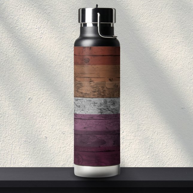 Holzkörner-Fahne subtil lesbischer Stolz Trinkflasche (Von Creator hochgeladen)