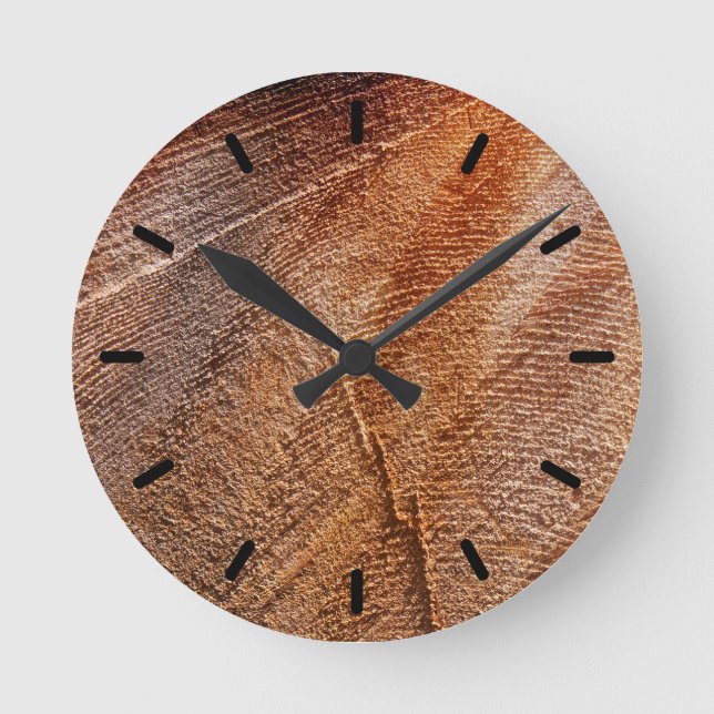 Holzkörner schneiden runde wanduhr (Vorderseite)