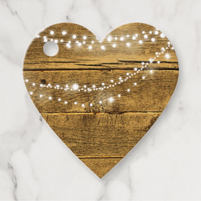 Holzkörner und -lampen Landverheiratung Geschenkanhänger (Vorderseite)