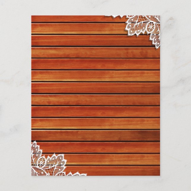 Holzkörner und weiße Spitzen-Papier (Vorderseite)