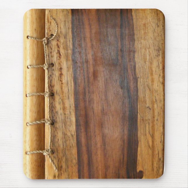 Holzkörniger Schnürmuskopf Mousepad (Vorne)