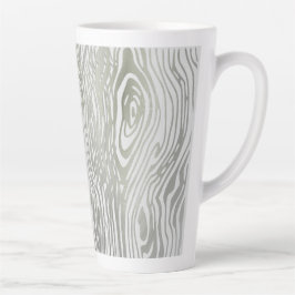 Holzkornmuster Latte Tasse