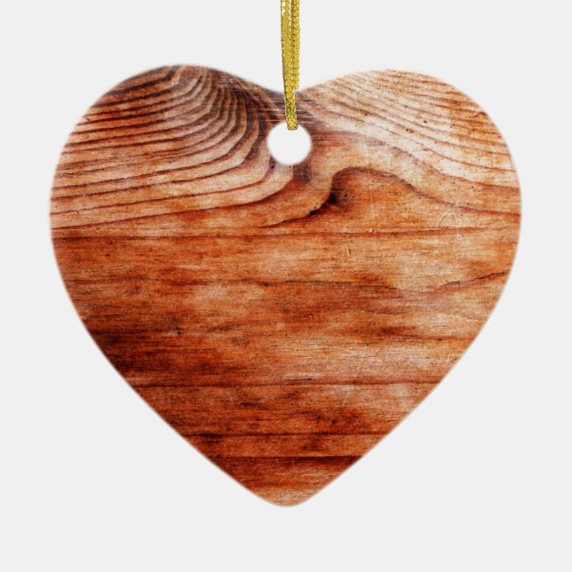 Holzkörntextur Keramik Ornament (Vorne)