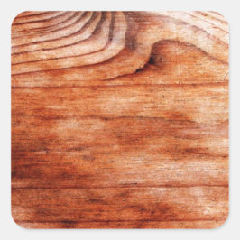 Holzkörntextur Quadratischer Aufkleber