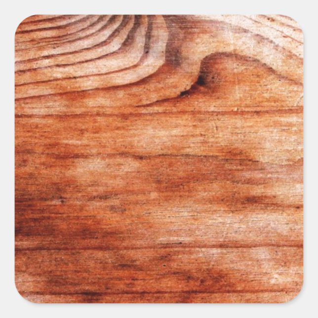 Holzkörntextur Quadratischer Aufkleber (Vorderseite)