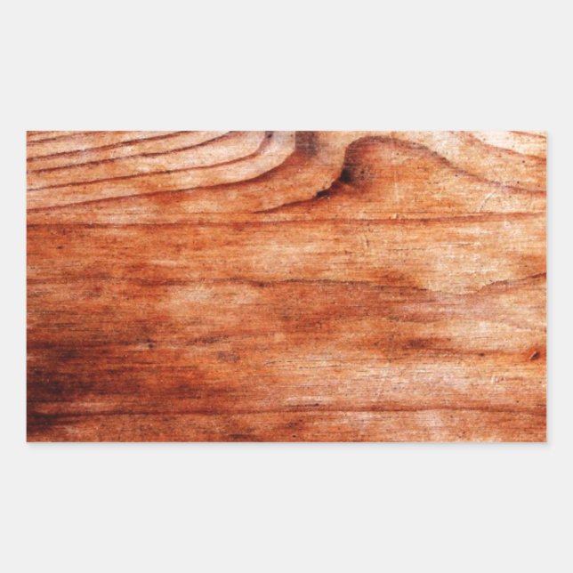 Holzkörntextur Rechteckiger Aufkleber (Vorderseite)