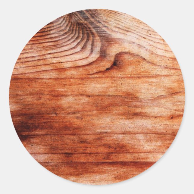 Holzkörntextur Runder Aufkleber (Vorderseite)