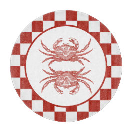 Holzkrebse mit Schachbrett Schneidebrett