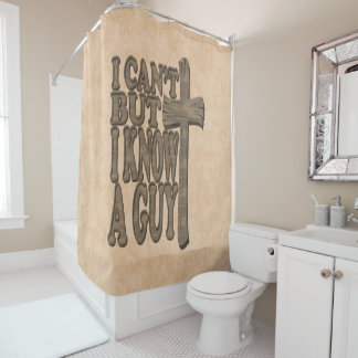 Holzkreuz Christi 3d Christliches Design Duschvorhang