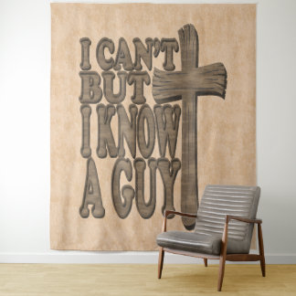 Holzkreuz Christi 3d Christliches Design Wandteppich