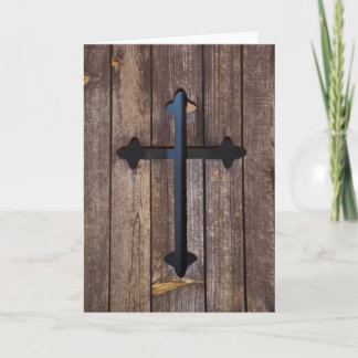 Holzkreuz-Grußkarte Karte