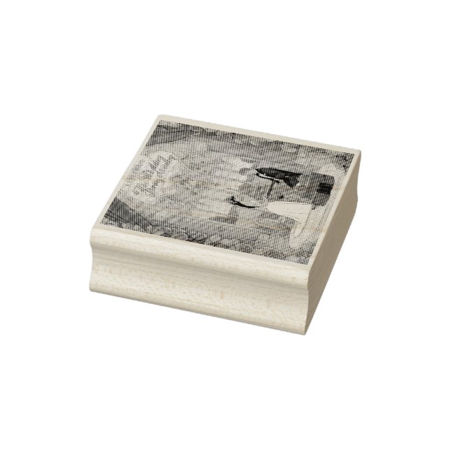 HolzkunststststempelHandgefertigte Briefmarke der  Gummistempel (Stempel)