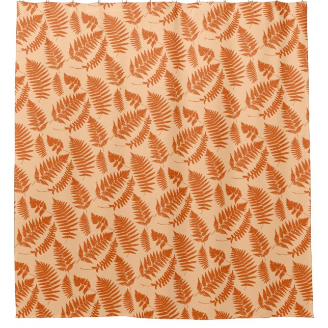 Holzland-Heckmuster, Pastellorange Duschvorhang (Vorderseite)
