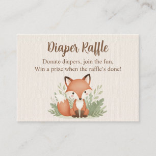 Holzlandfuchs Wasserfarben-Papierkorb-Karte Begleitkarte