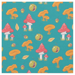 Holzlandmushroom-Muster Stoff
