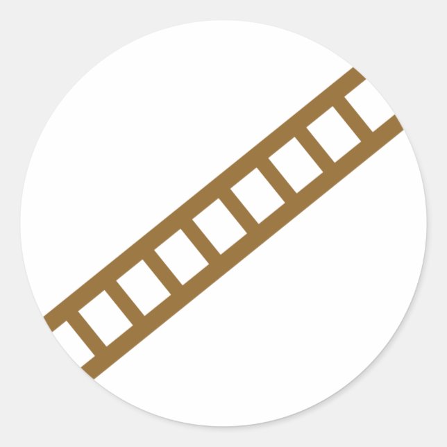 Holzleiter Runder Aufkleber (Vorderseite)