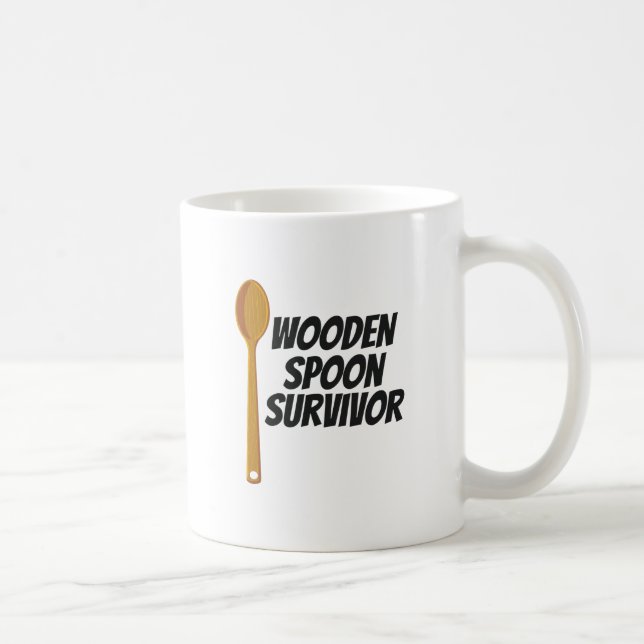 Holzlöffel Survivor Funny Nostalgie Kaffeetasse (Rechts)