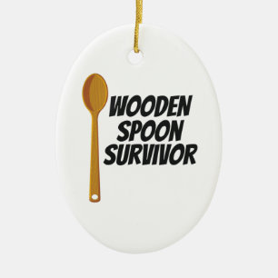 Holzlöffel Survivor Funny Nostalgie Keramik Ornament