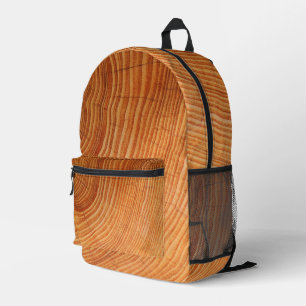 HOLZLOG CUT BEDRUCKTER RUCKSACK