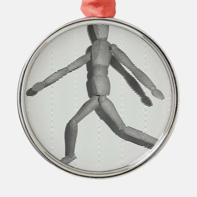 Holzmannequin Ornament Aus Metall (Vorne)