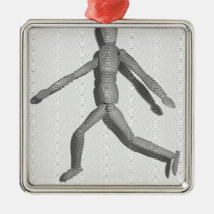 Holzmannequin Silbernes Ornament