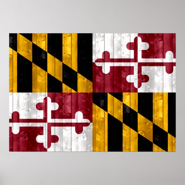 Holzmarylanderflagge Poster (Vorne)