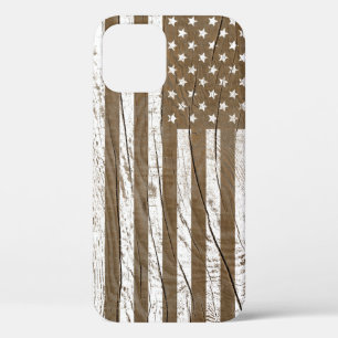 Holzmaserung Grunge-Amerikanische Flagge Case-Mate iPhone Hülle