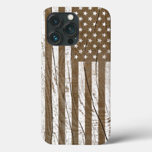 Holzmaserung Grunge amerikanische Flagge Case-Mate iPhone Hülle