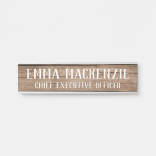 Holzmaserung Hängendes Türschild Namensschild