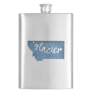 Holzmaserung im Glacier National Park Flachmann