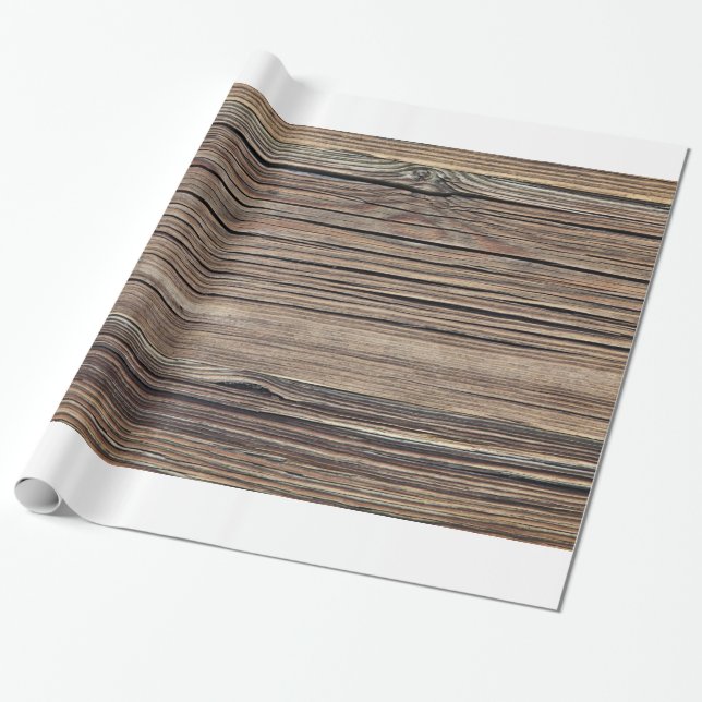Holzmaserung-Platten-Hintergrundvorlage verwittert Geschenkpapier (Ungerollt)