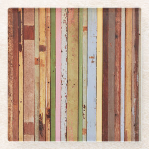 Holzmaterial: Vintage Tapetenstruktur Glasuntersetzer
