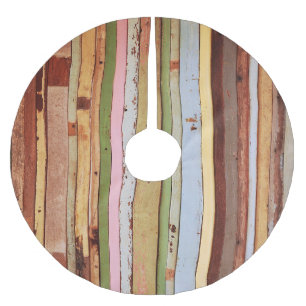 Holzmaterial: Vintage Tapetenstruktur Polyester Weihnachtsbaumdecke