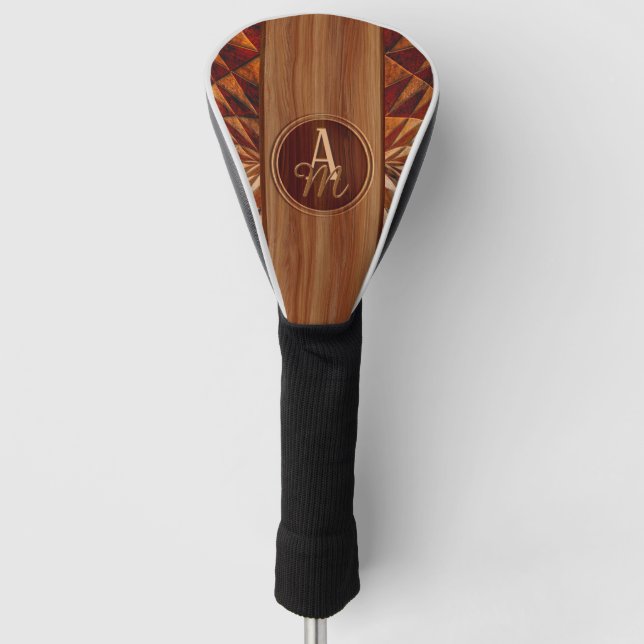 Holzmuster Golf Headcover (Vorderseite)