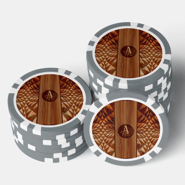 Holzmuster Pokerchips (Stapel)