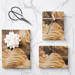 Holzmuster-Textur-Natur-alt Geschenkpapier Set