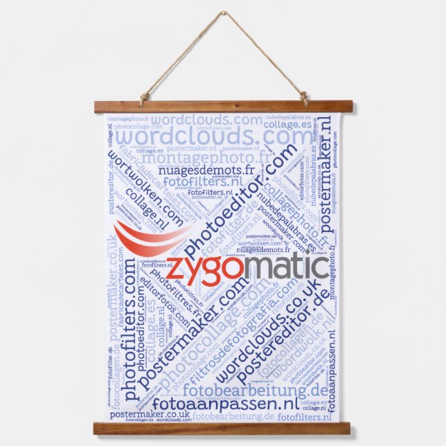 Holzobergesteppich (portrait) wandteppich mit holzrahmen (Vorderseite)