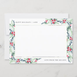 Holzofen mit grünen und roten Wasserfarben, Fotoka Feiertagskarte