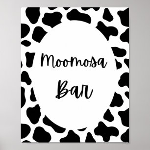 Holzofen Print Kuh Geburtstagsparty Moo Mosa Bar Poster